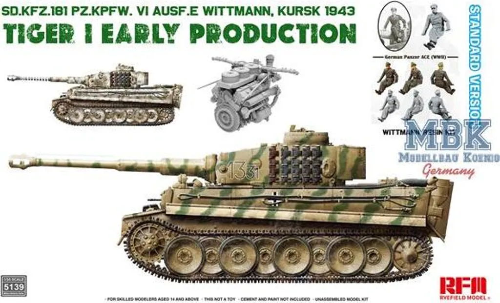 Modèle Tigre I Kursk 1943 avec Figurine Wittmann Edition RFM 5139