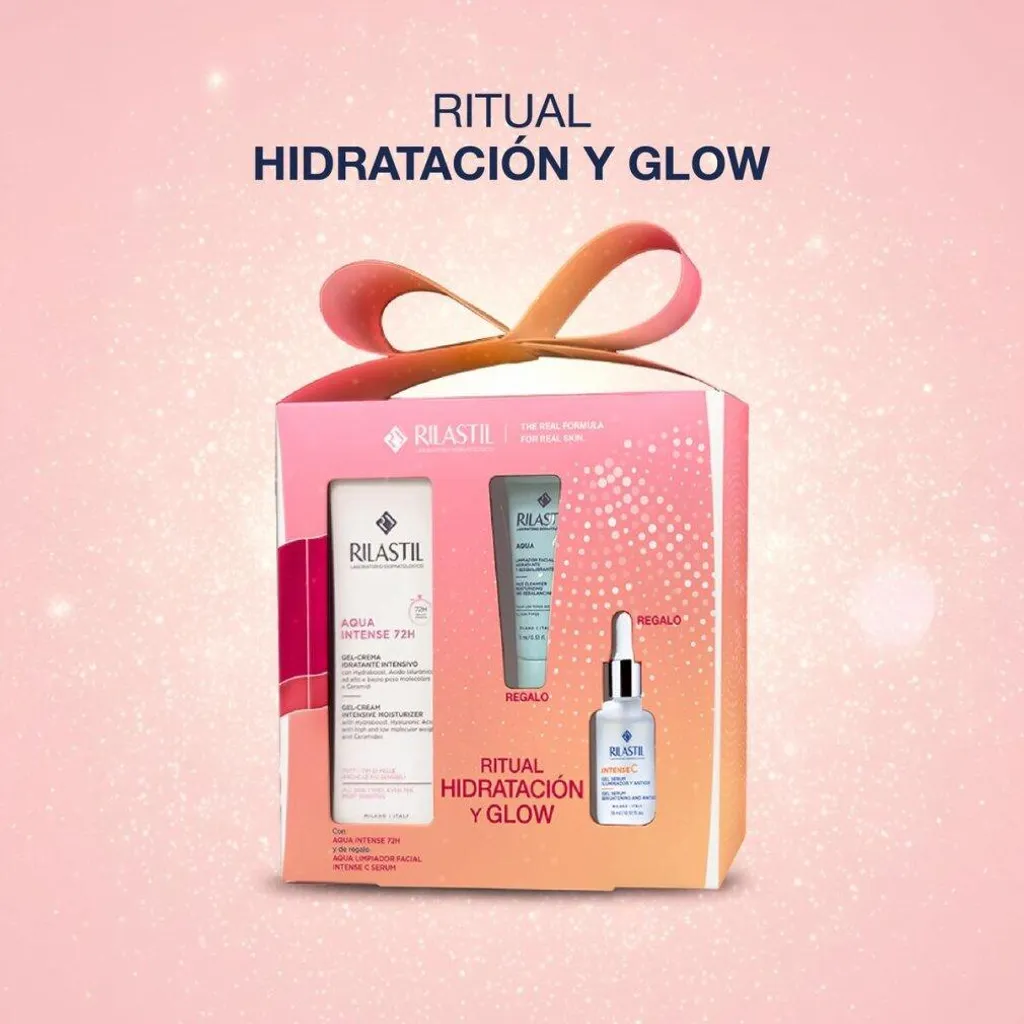 Rilastil Aqua Intense 72H Coffret Hydratation et Éclat avec 3 Soins Visage