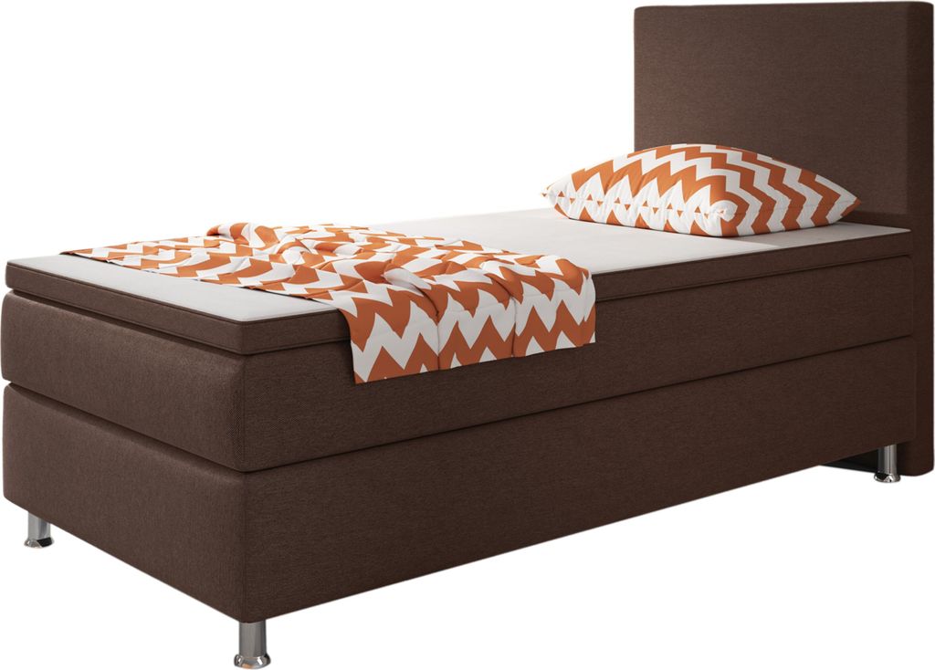 Inter Handels Boxspringbett Berlin, 90x200, Braun Produktbild 
