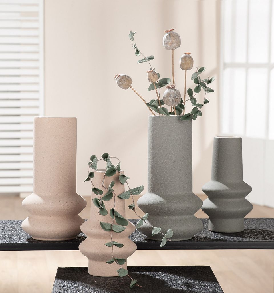 Gilde Keramik Vase "Radon" VE4 sort. 32570