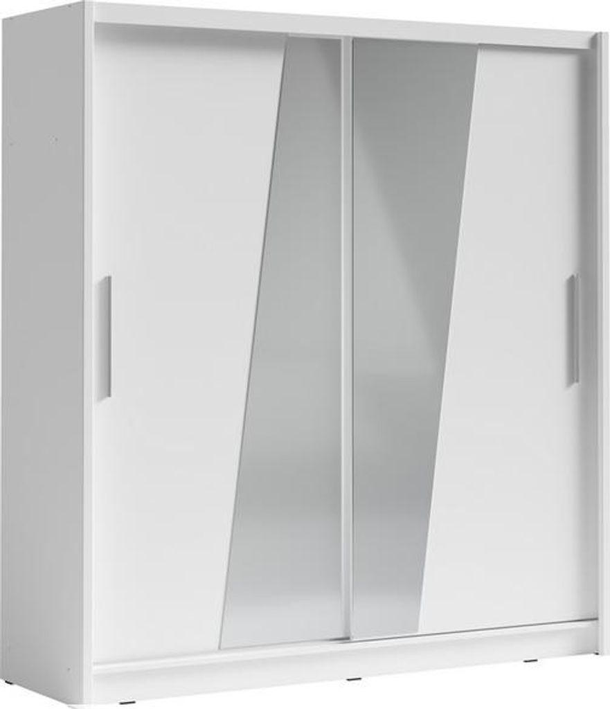 Kleiderschrank mit Spiegel 200 cm CHOCONTA 2 - weiß