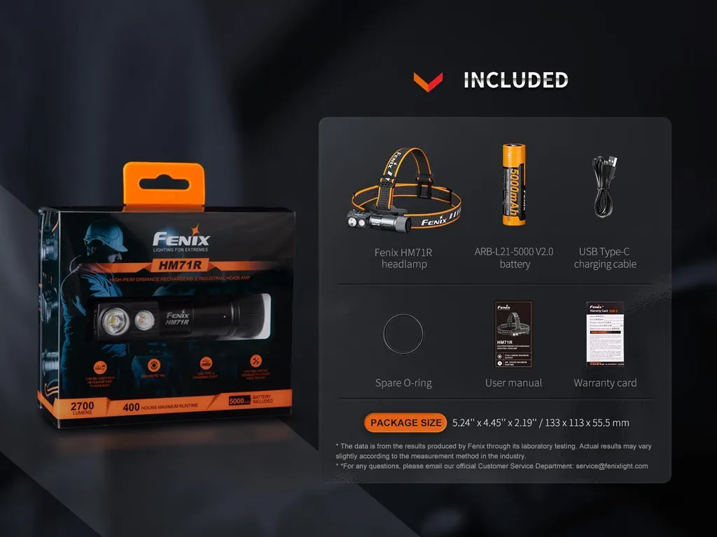 Lampe frontale pour spéléologie et chantier Fenix HM71R robuste