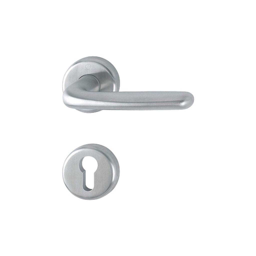 Hoppe Cardiff Rosettengarnitur Edelstahl F69 E1850Z/17KV/17KVS, PZ Profilzylinder