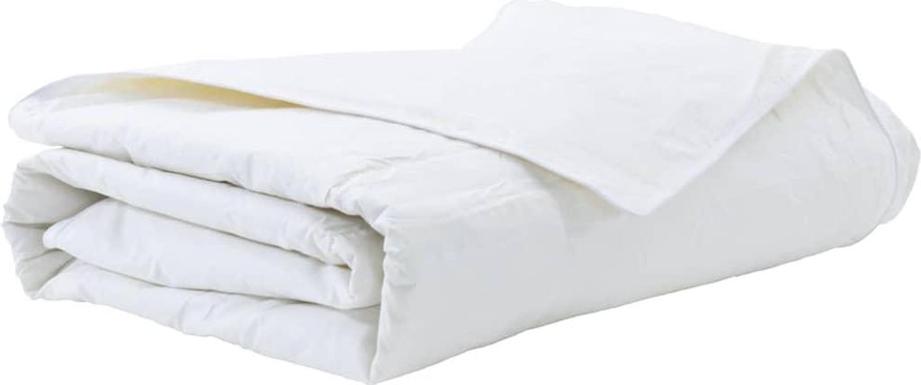 vidaXL Sommerdecke Weiß 155 x 200 cm Feder