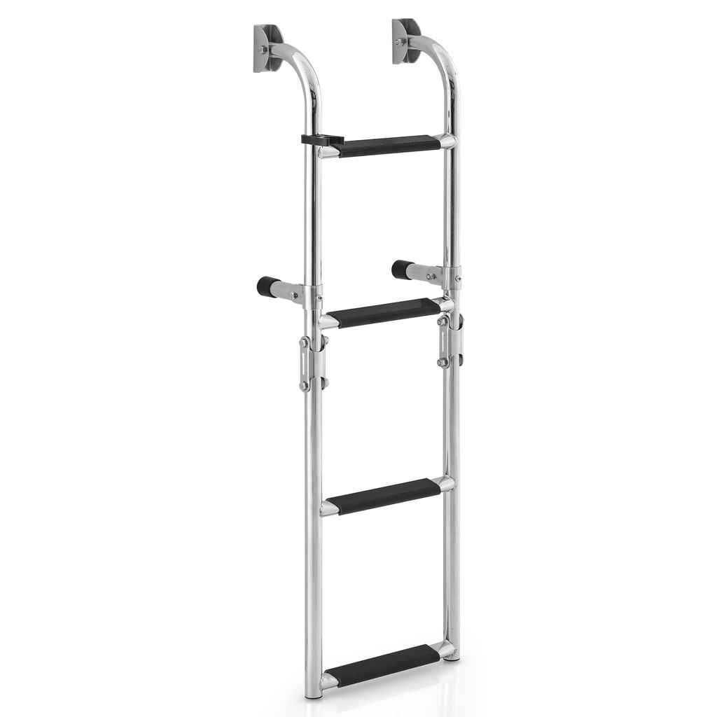 GOPLUS Poolleiter Edelstahl, Bootleiter klappbar mit 4 Produktbild 