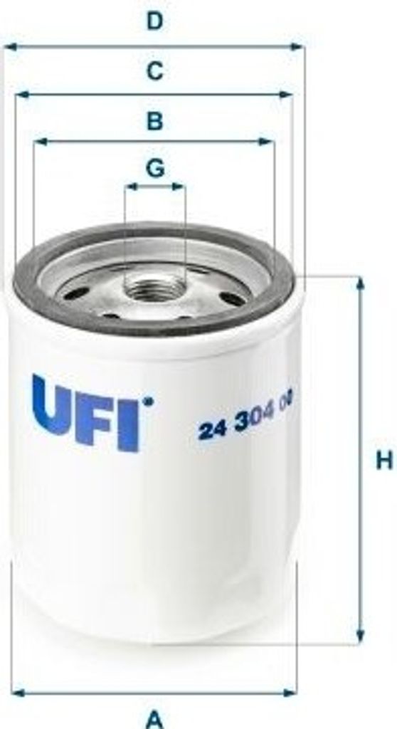 Kraftstofffilter UFI 24.304.00 für FORD TRANSIT Kasten (V) Produktbild 