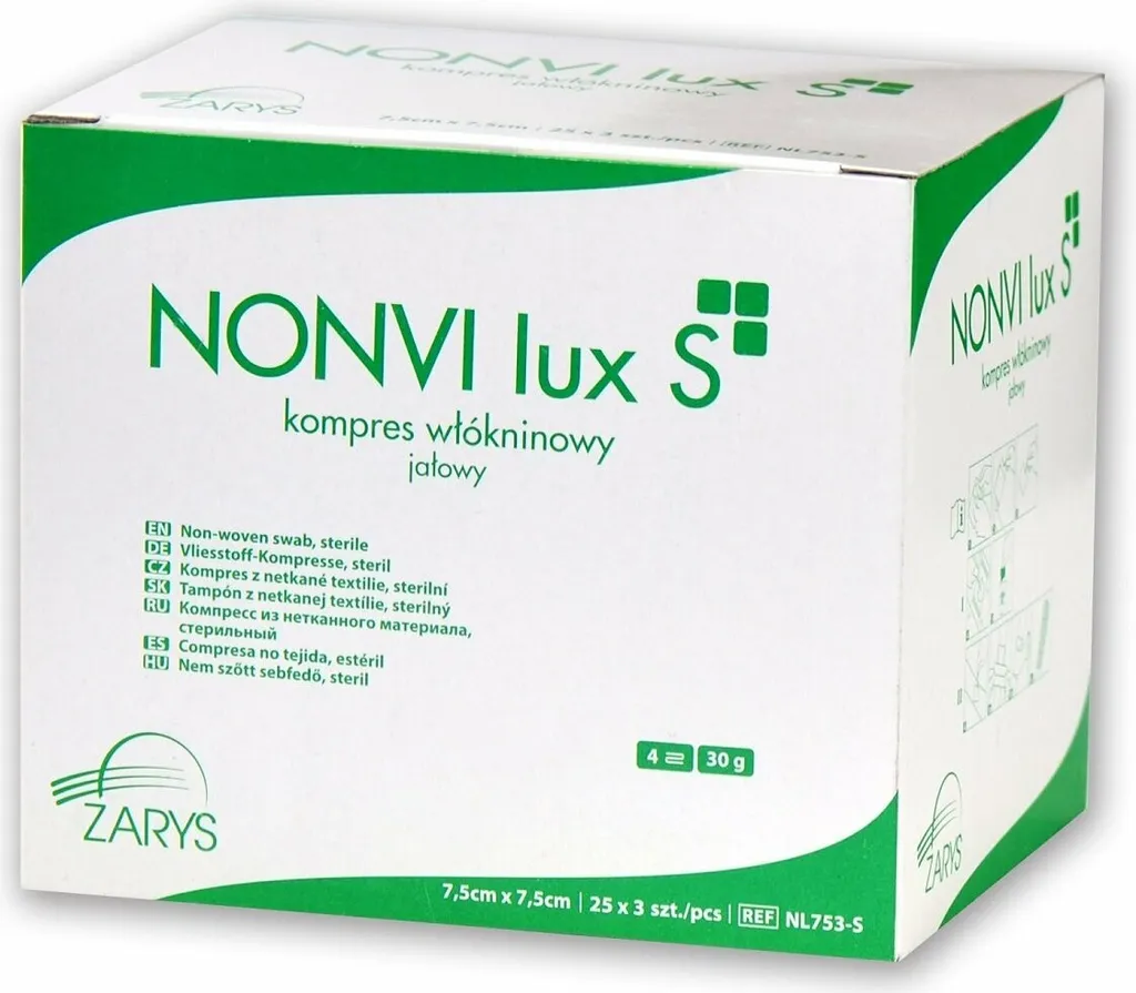 50 Garze Sterili Zarys Nonvi Lux S 7,5x7,5 cm - Prezzo Stock TNT - 2