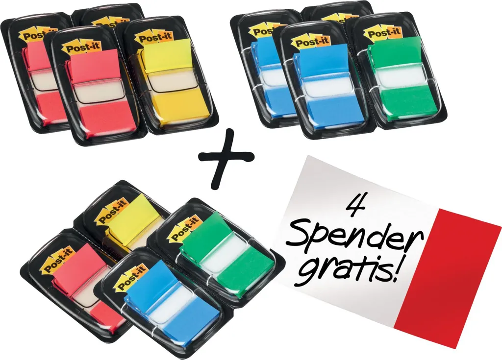 Marque-page Adhésif Post-it® Index : Onglets Colorés Repositionnables - 6
