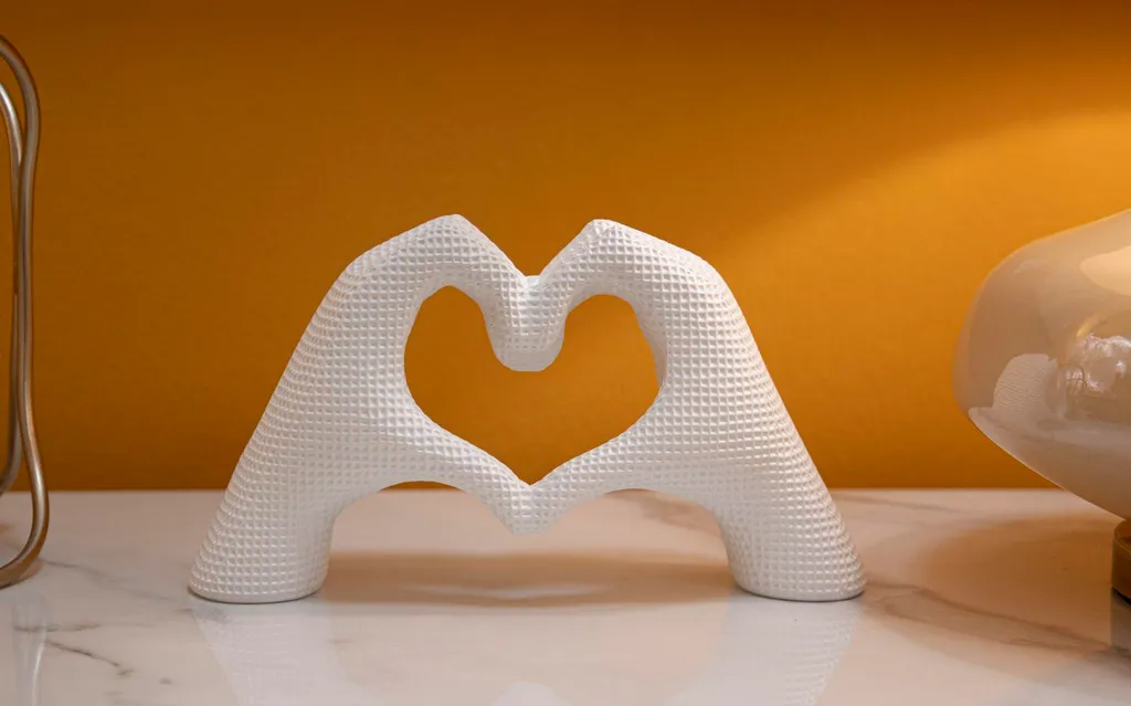 Sculpture Mains Lover Blanche : Art Chic et Durable Mauro Ferretti - 6