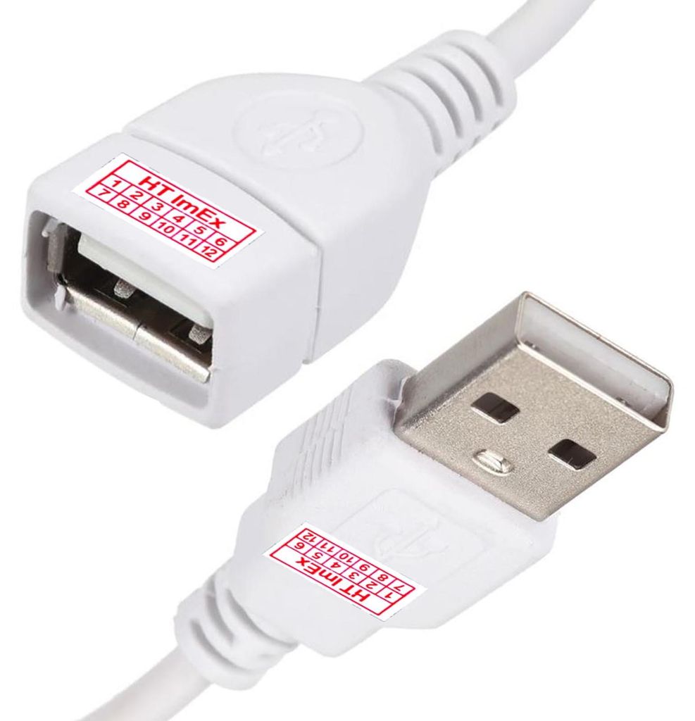 1,5m USB Verlängerung Kabel Weiß USB A Stecker auf A Buchse High Speed USB 2.0