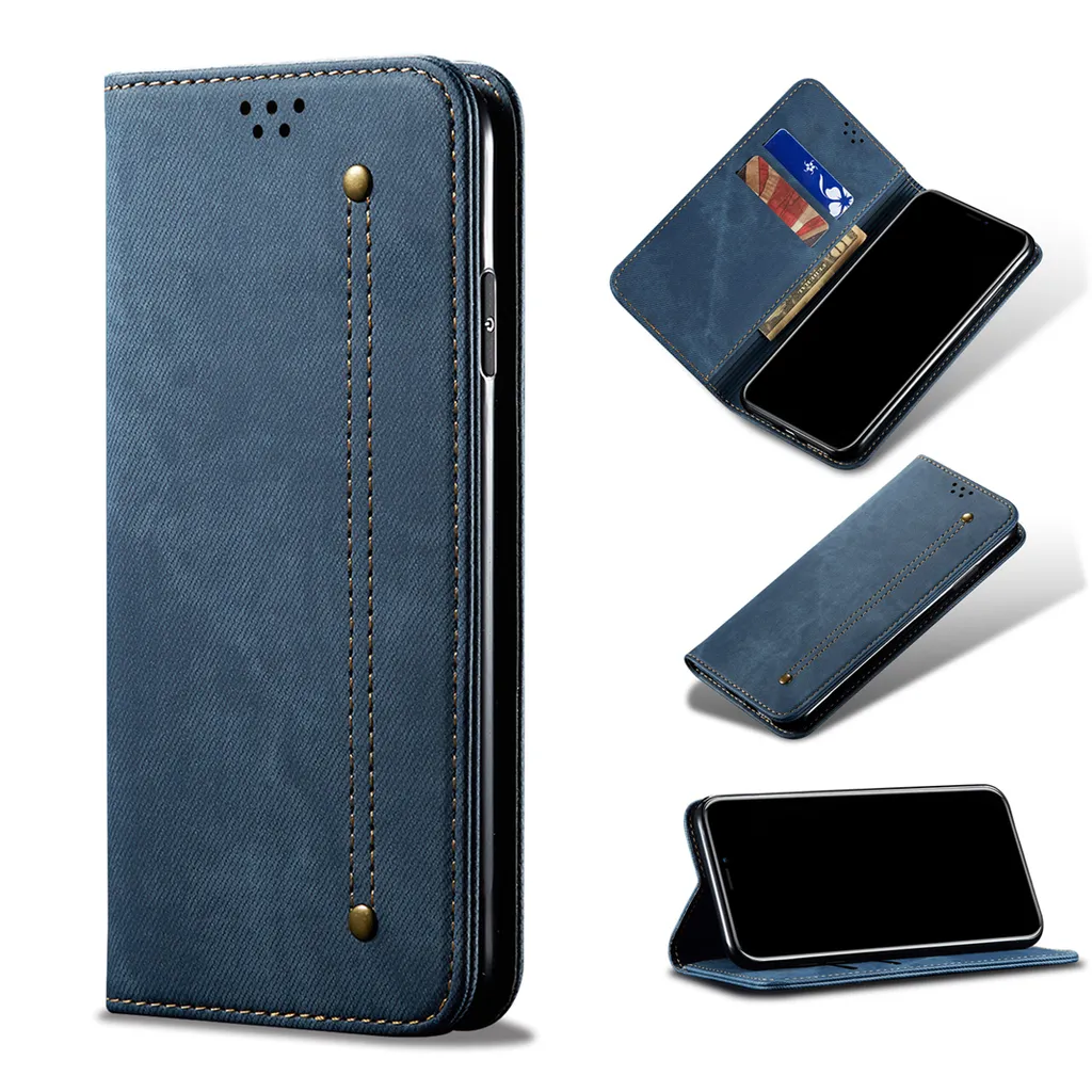 Custodia Redmi Note 10 4G / Note 10S Blu - Pelle Portafoglio Magnetica - 2