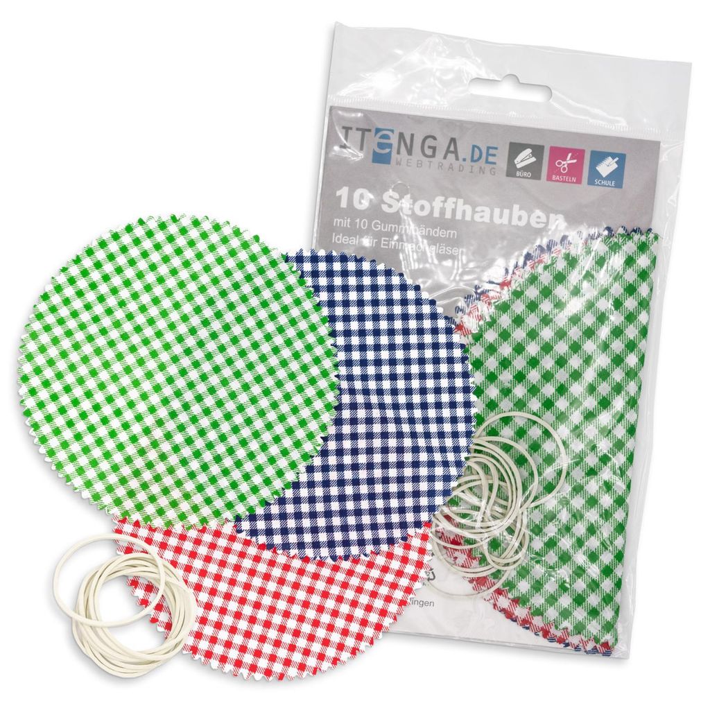 itenga Stoffhauben 10er Set - rund ca 15cm - für Produktbild 2