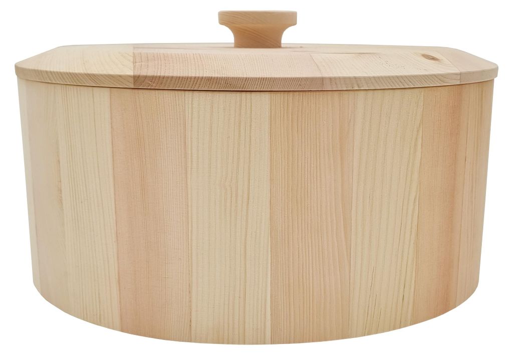 Zirbenbrottopf mit Deckel und Einlage, Holztopf für Brot Produktbild 