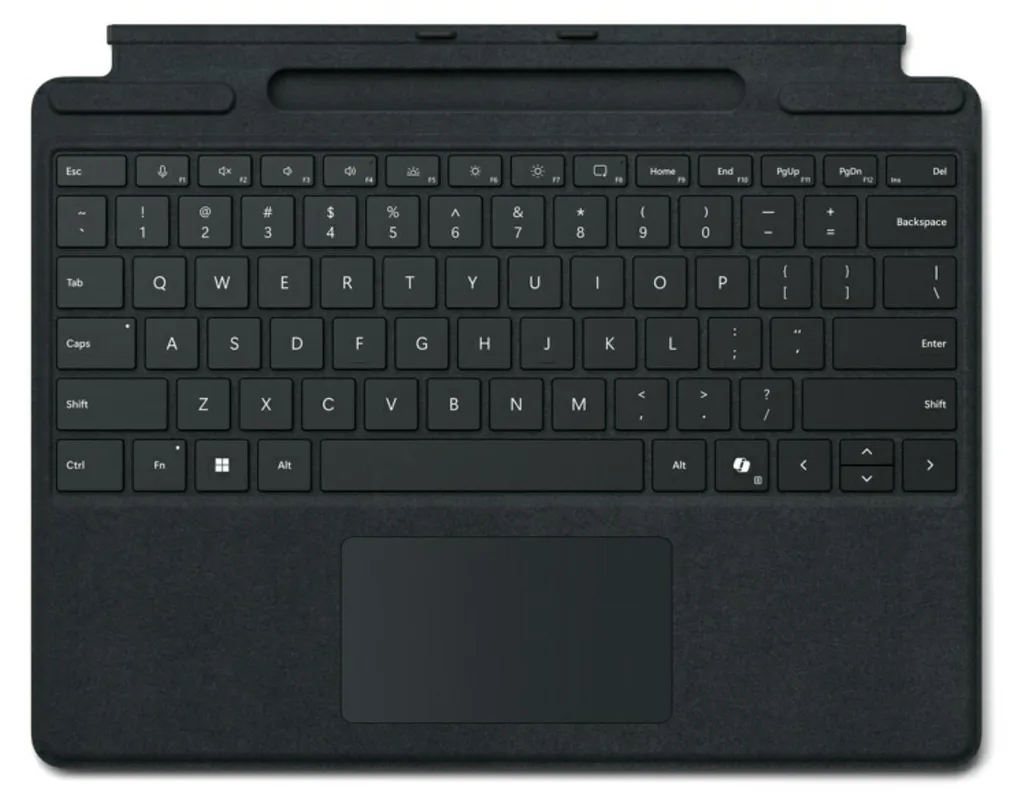 Clavier Microsoft Surface Pro Noir avec recharge Stylet intégré