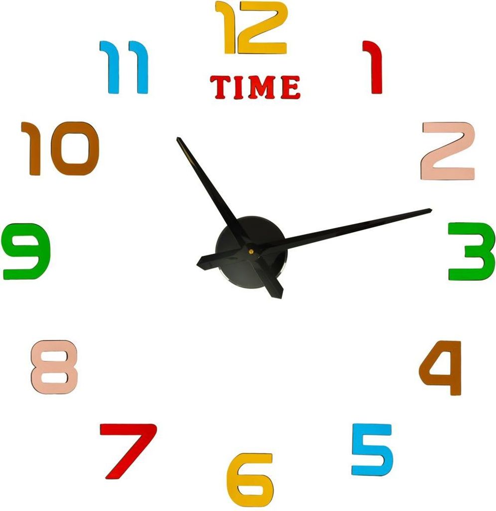 Aufkleber Wanduhr 12 Ziffern Farbe schwarz