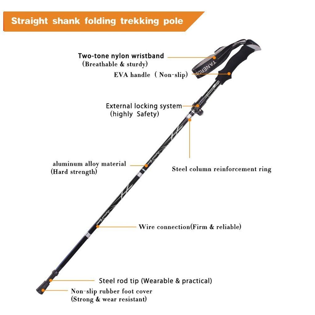 Nordic Walking Stöcke Aluminium - Verstellbare Teleskopstöcke