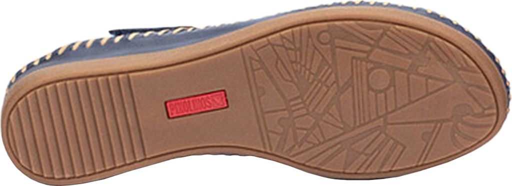 Pikolinos Damen Sandale Leder halboffen mit T-Riemen und Keilabsatz Cadaques W8K, Größe:40 EU, Farbe:Blau