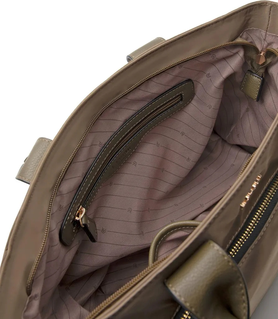 L.CREDI Penelope Shopper Forest Oliva - Borsa a Tracolla Elegante - 5