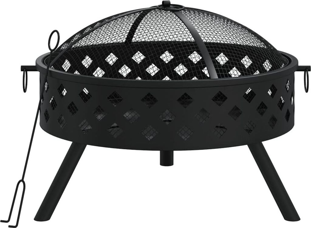 vidaXL Miska na oheň s pokrem 58 cm XXL Ocel Obrázek produktu 