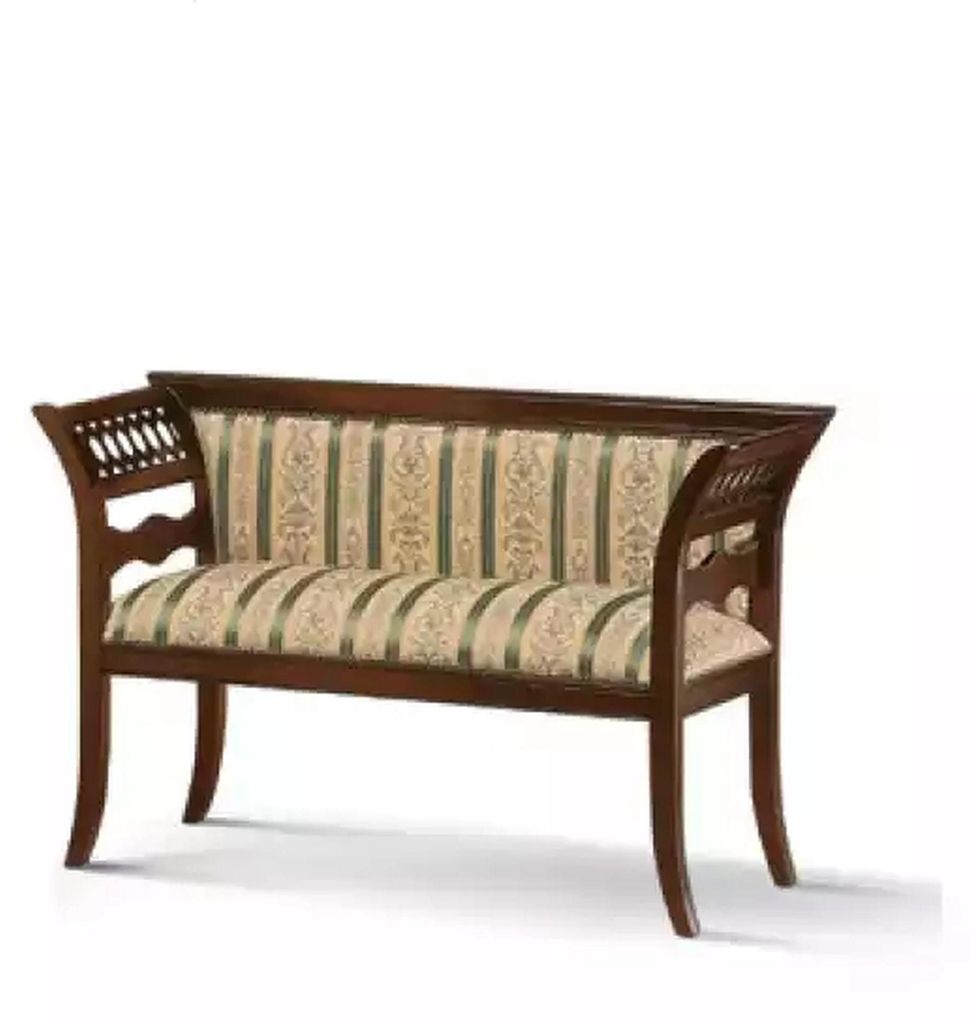 Polsterbank Designer Wohnzimmer Beige Klassische Sitzmöbel Neu Luxus