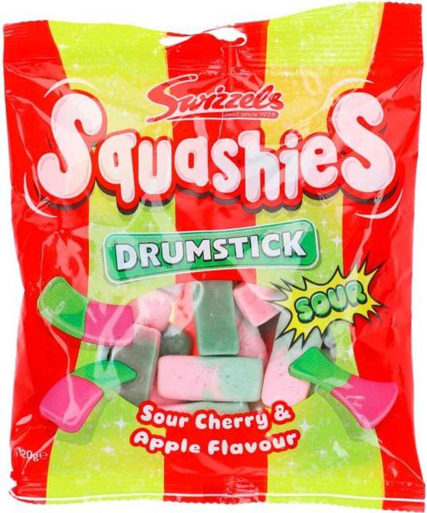 Swizzels Squashies Drumstick Sour Cherry & Apple 120g Produktbild 