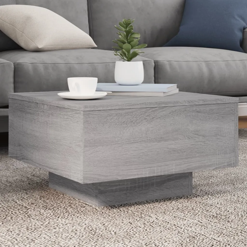 Tavolino Basso Salotto Grigio Sonoma 55x55x31 cm | Cloris New
