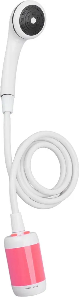 Douche camping SPA portable rose à débit constant et batterie intégrée - 3