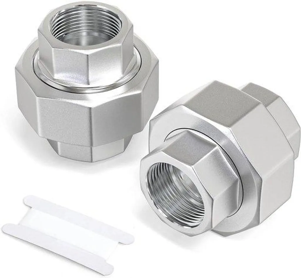 Manchon de plomberie en inox taraudé 3/4 pouce pas BSP lot de 2 pièces