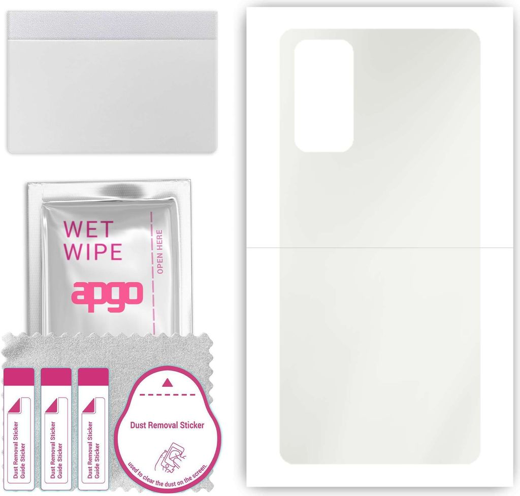 apgo Rückseite Schutzfolie, Matt, kompatibel mit Samsung Galaxy S20 FE, Hinten Hydrogel-Displayschutzfolie mit Positionierhilfe, kratzfest, einfac...