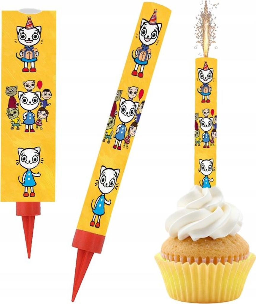 FOUNTAIN Cake topper na dort CAT KICI KICI pohádková Obrázek produktu 