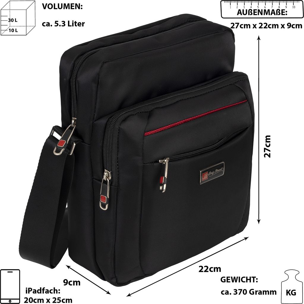 Bag Street Herrentasche Flugbegleiter Schultertasche Produktbild 2
