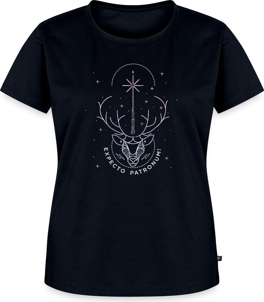 Spreadshirt Harry Potter Hirsch Expecto Patronum Frauen Premium T-Shirt, XL, Navy