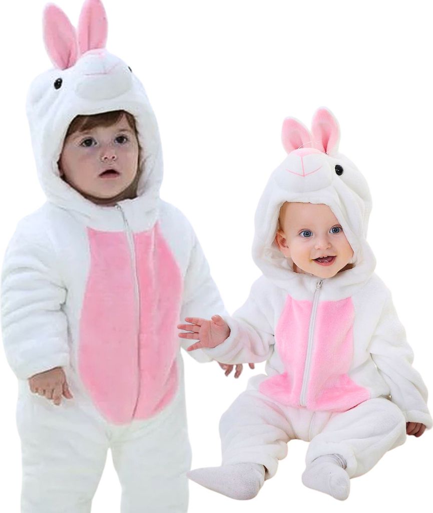 Onesie Kigurumi Romper Schlafanzug Kostüm für Baby Hase: 75 - 85cm