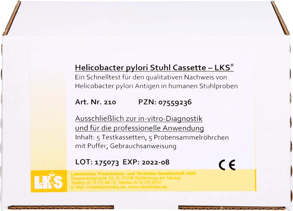 Helicobacter stool test LKS, 5 pezzi TES