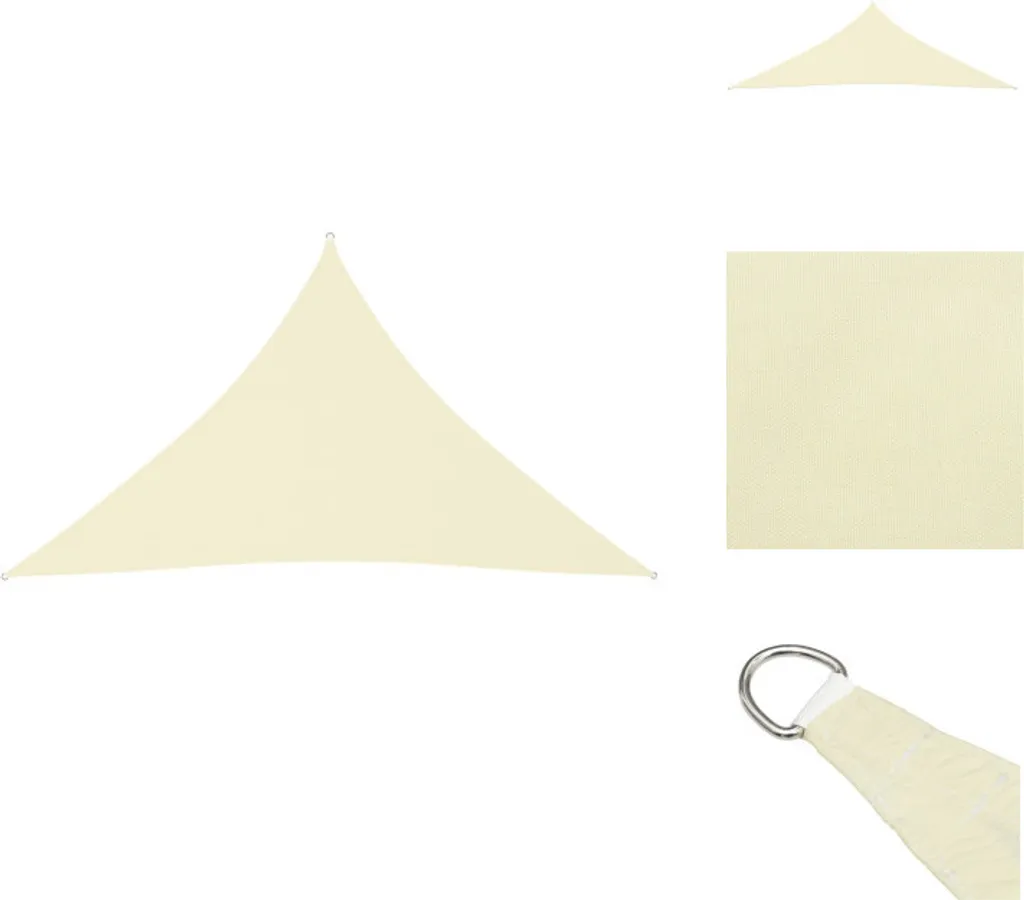 Vela Parasole vidaXL Crema 2,5x2,5x3,5m Oxford | Ombra Istantanea