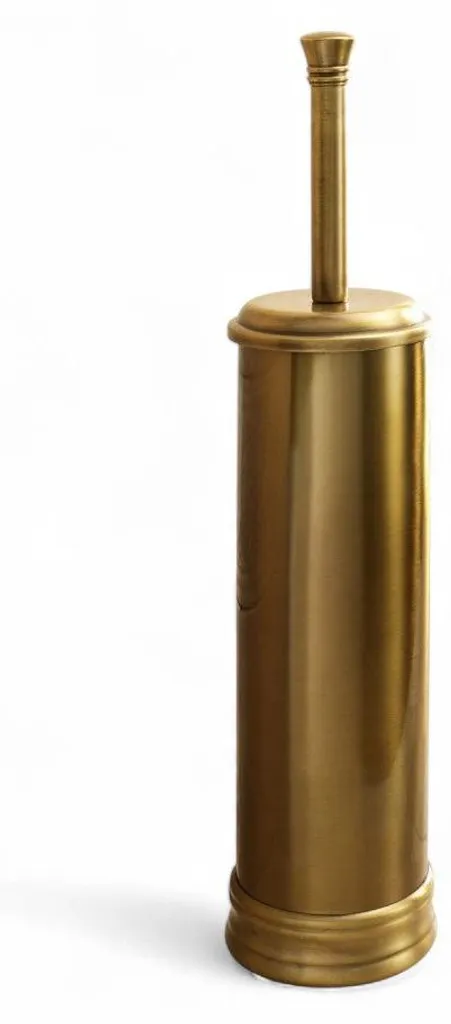 Ensemble brosse WC et porte-balayette en bronze pour décoration rétro