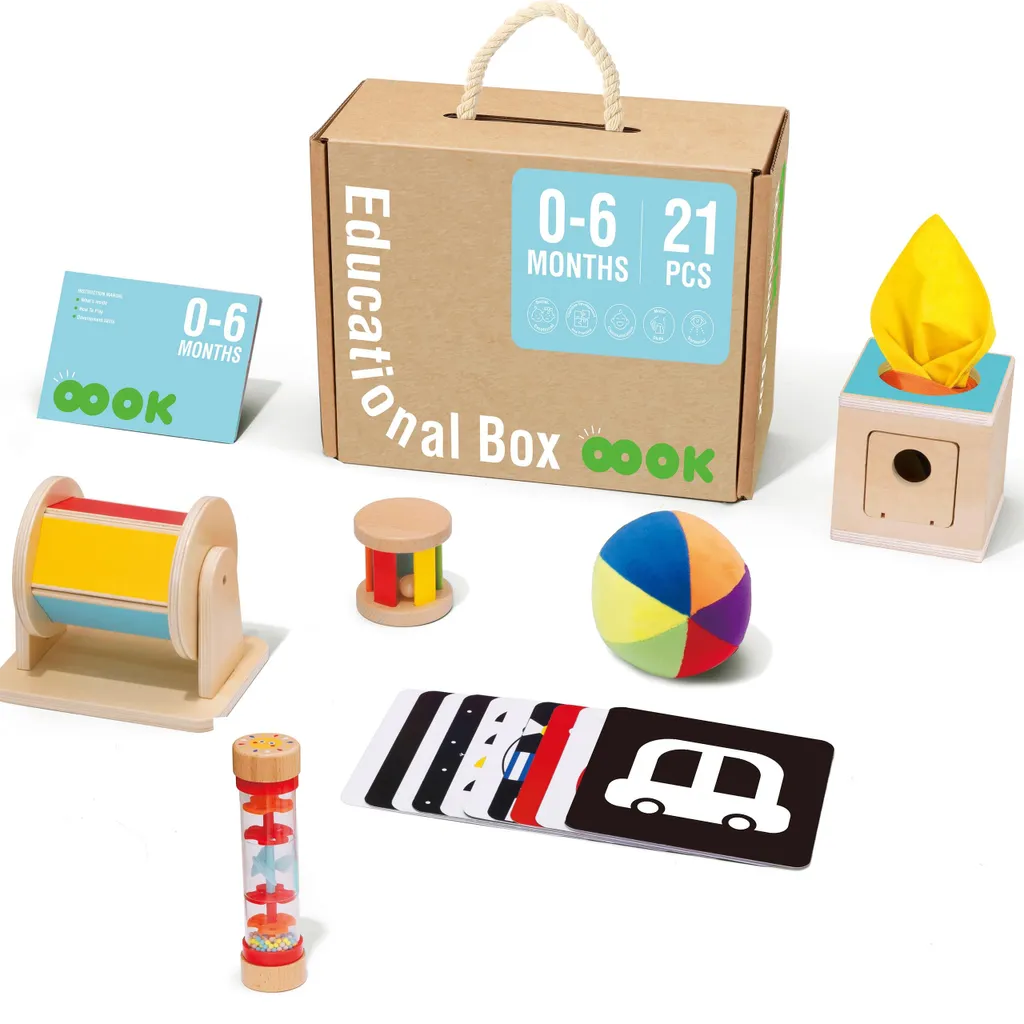 Stimuler Bébé 0-6 Mois : Tooky Toy Box Montessori XXL Contre l'Ennui
