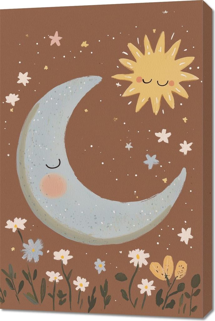 Bild 60x90cm Muster für Kinder, Mädchen und Jungen - Nacht