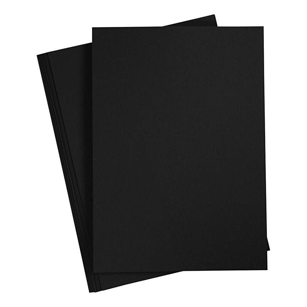 Creativ Company Karton Black A4, 210-220G, 10 Blätter