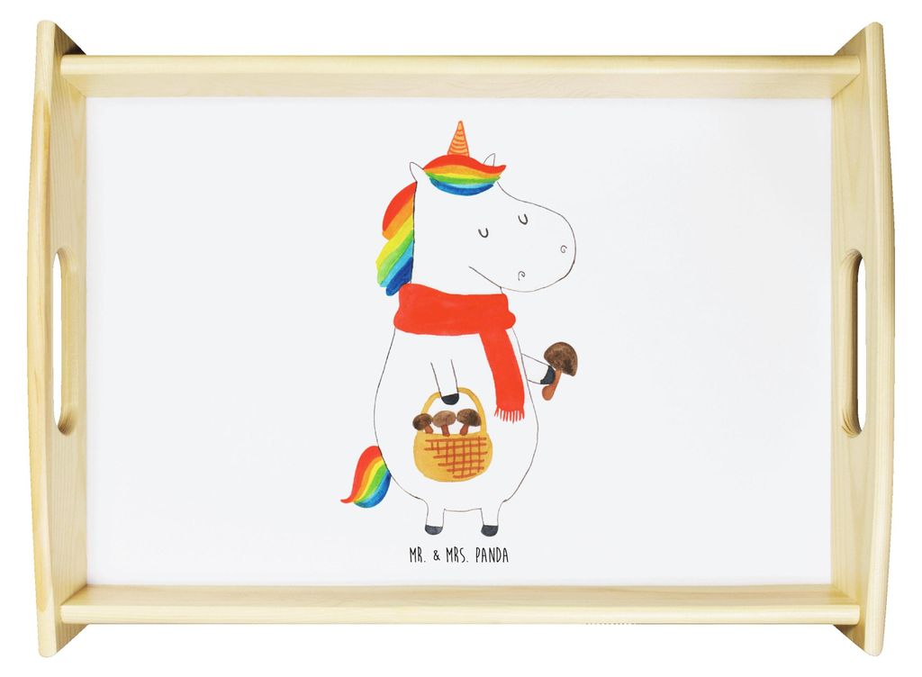 Mr. & Mrs. Panda Tablett Einhorn Pilz - Weiß - Geschenk, Produktbild 
