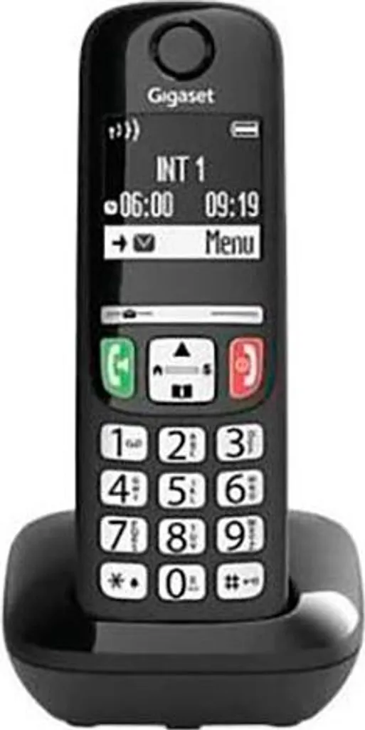 Téléphone fixe sans fil Gigaset E270 Sys avec écran rétroéclairé noir