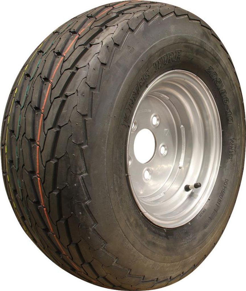 Rad + Reifen 20,5 x 8,0–10 Zoll 6,00I x 10H2 Kings Tire 94/140/5