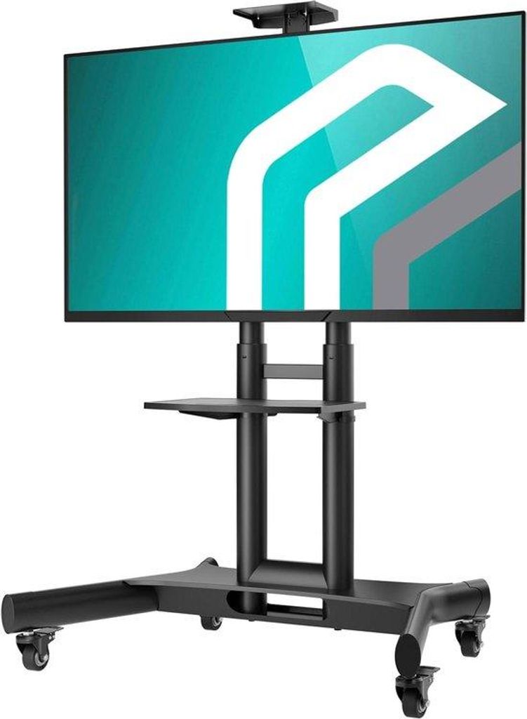 Verstellbarer TV-Ständer für 40-70 Zoll, schwarz, bis 455 kg, höhenverstellbar