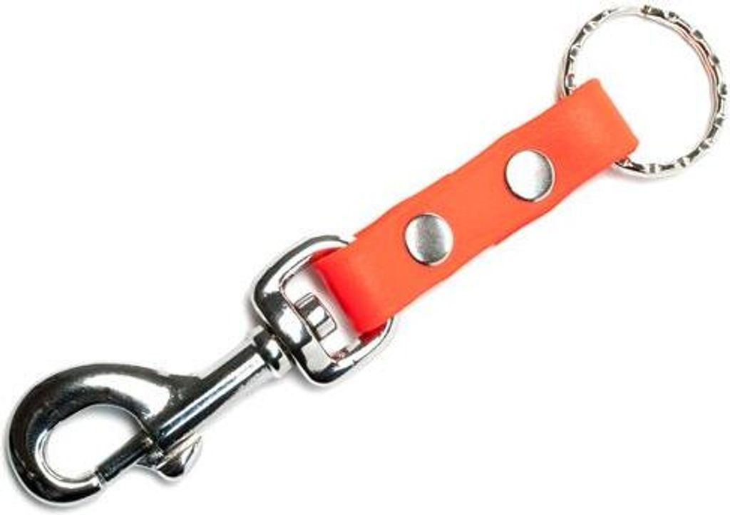 Mystique® Biothane Schlüsselanhänger 13mm neon orange Produktbild 