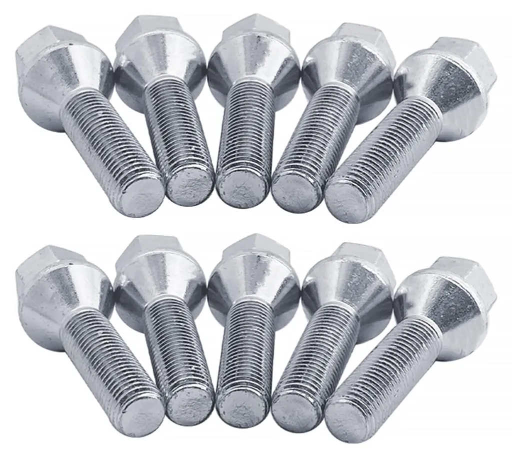 Simoni Racing Kit de 10 Vis de Roue M12x1,25 Clé 17 Longueur 22mm Chrome