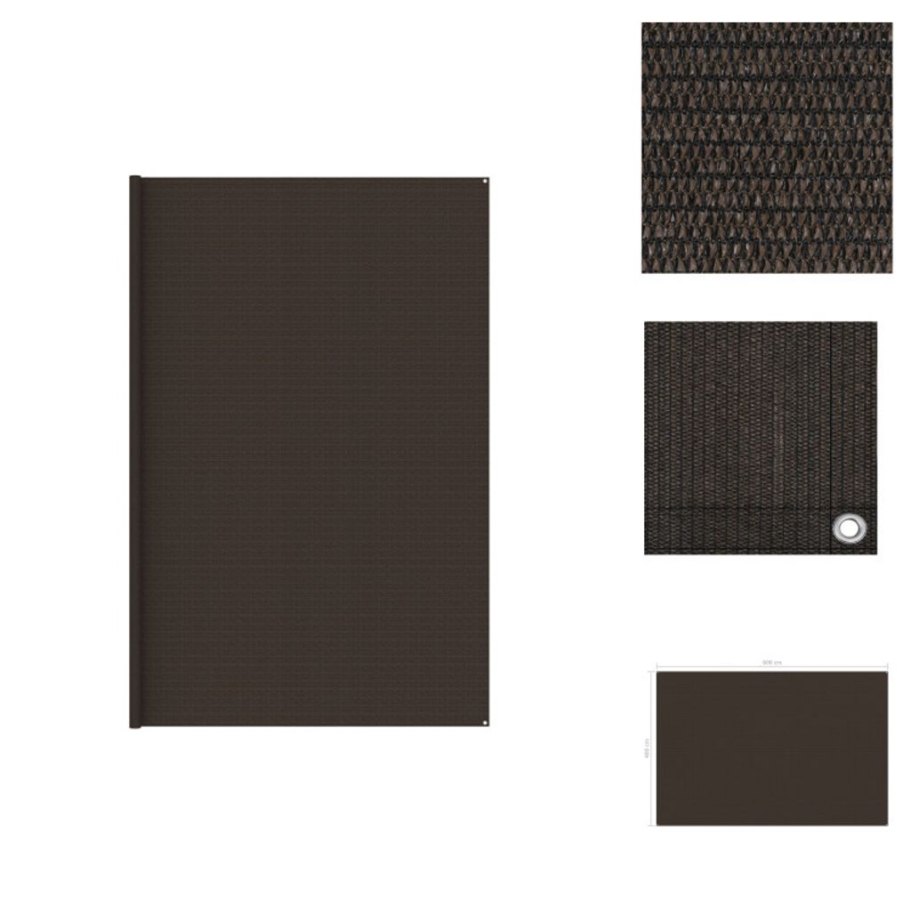 vidaXL Zeltteppich 400x600 cm Braun - Zeltzubehör