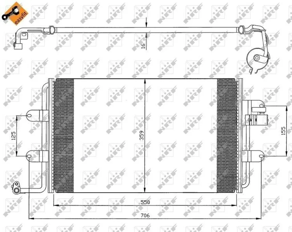 Plus d'air froid ? Condenseur climatisation NRF pour New Beetle 1C0820411