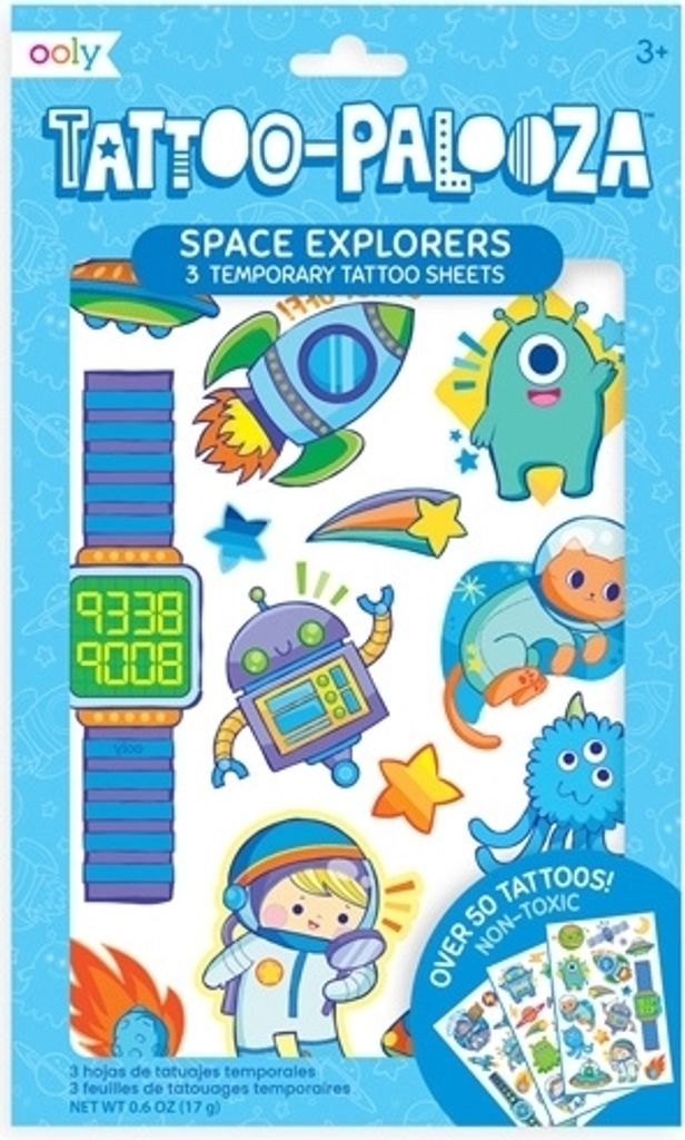 Ooly Tattoo Palooza Temporäre Tattoos Space Explorers