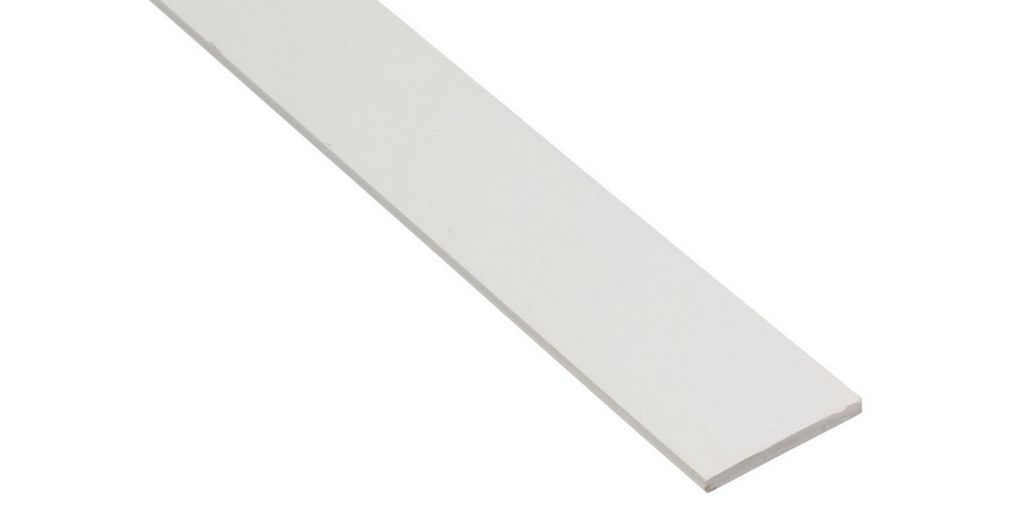 Nobily Fensterleiste PVC-Flachleiste, 40mm ohne Lippe,selbstklebend, Zierleisten zur Montage, selbstklebend, Kunststoff, Farbe: Weiß