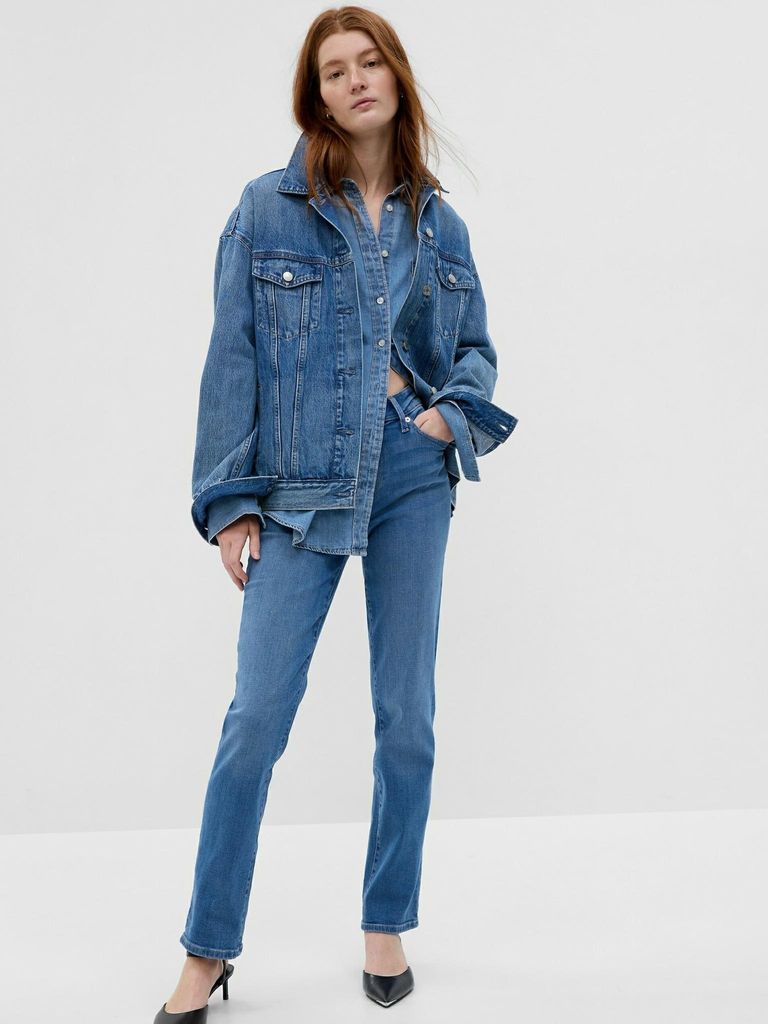 GAP Washwell Mid Rise Classic Straight Jeans 28LONG